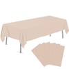 tujol Ivory 6 Pack Plastic Table Cloth 54" x 108",