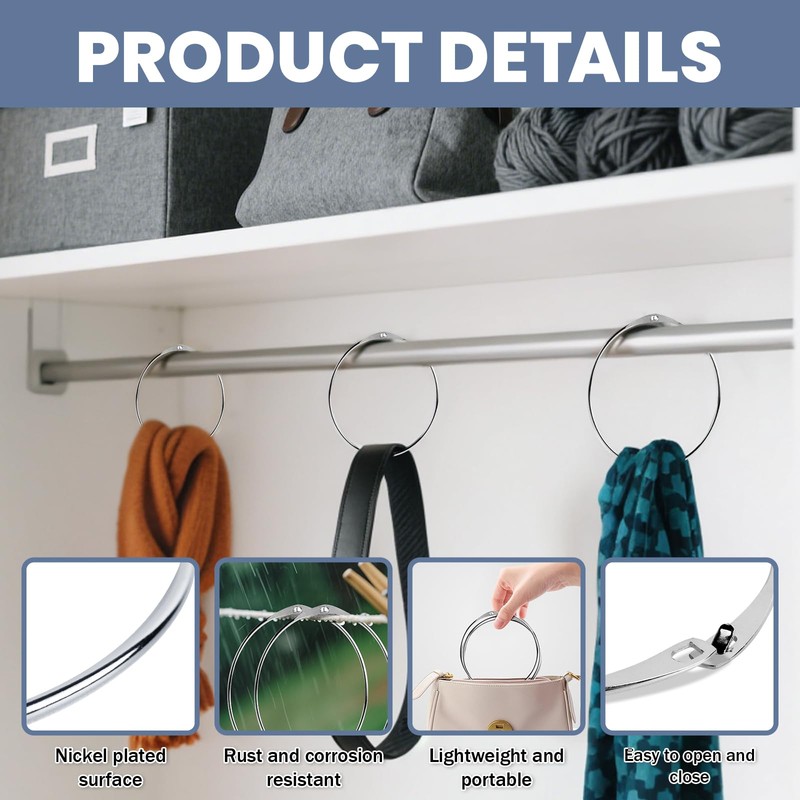 FORETOGO Pack of 3 Goods Ring Key Ring Large, 150