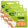 Hush Plugz Orange Foam Earplugs (3 Packs (12 Pairs))