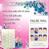 Press on Nails Square Short Independence Day 24Pcs Glossy Full