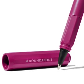 Ferris Wheel Press, Rollerball Pen, Acrylic blend body, Air-sealed click locking cap, Little Miss Jubilee, Dark Pink, Fine Nib
