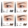 12 Pcs Eyebrow Pencils 2 in 1 Tip-and-Brush Eyebrow Pencil
