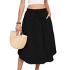 DB MOON Womens 2025 Midi Length Black Skirt Business Casual