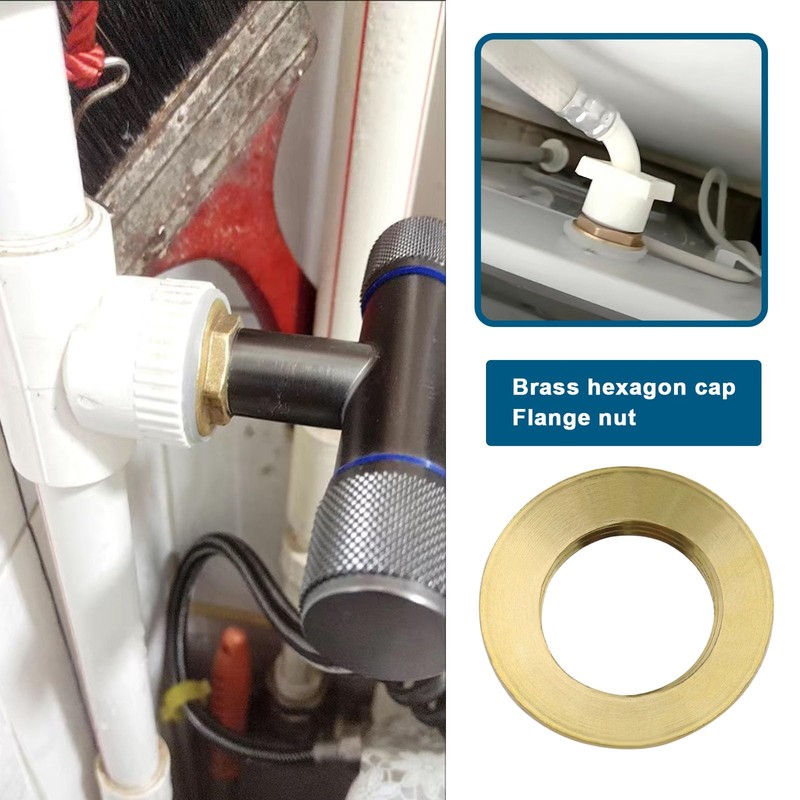 eMagTech 4PCS 1/2 Inch BSP Flanged Back Nut Brass Tap