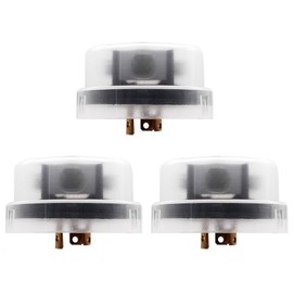 CHISWEAR Outdoor Twist-Lock Thermal Photocontrol with Time Delay - Controls Lighting,120-Volt,Twist Lock Light Sensor with Photocell,Dusk to Dawn Light Sensor,3PC
