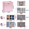 BOOVO Jewelry Boxes for Women, White and Black 6 Layer