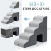Garnpet Dog Stairs for High Beds with Tunnel, 5-Step Dog