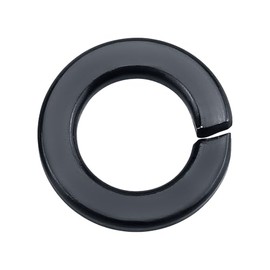 1/2 inch Black Stainless Steel Lock Washers (25 pcs), 304 Stainless Steel 18/8, Black Coated Finish, Fayeploo