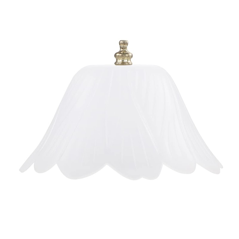 Aspen Creative 28003-15-2, Clip-on Tulip Shade in White Finish, 8"