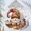 Stained Glass Suncatcher Ornament - Charming Gnome Christmas Decorations -