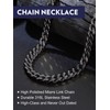 Bandmax Mens 9MM Chunky Chain Necklace 24 Inches Black Miami