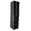 7 Shelf Hanging Wardrobe Organiser (Black)