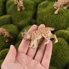 Luckforest Mini Lynx Figurines, 4 Pcs Miniature Lynx Figurines Animal