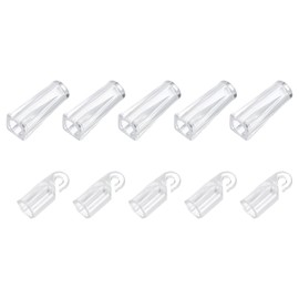 uxcell Blind Wand Tilt Hook and Curtain Cords Fixture, 10Pcs Plastic Vertical Blinds Replacement Parts, for Broken Blind Curtains Parts Repair (Transparent)