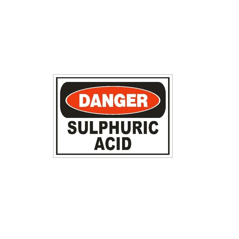 Generic Danger Sulphuric Acid Sticker Safety Decal D870