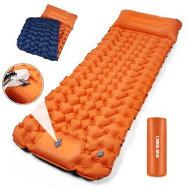 CAMULAND Sleeping Pad for Camping Backpacking Hiking 77.1" x 27.9" Self Inflating Mattress Ultralight Sleeping Mat Inflatable Air Bed