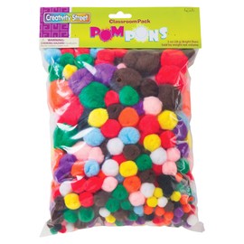 Chenille Kraft Pons Class Pack Pom, Assorted Size, 300 Pack