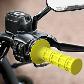 7/8" Universal Motorcycle Handlebar Grips – Non-Slip Rubber Racing Grips Fits Dirt Bikes, Four Wheeler, ATVs, and E-Bikes Inder Size L/R 22mm