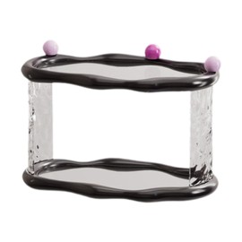 Perfeclan Make-up-Organizer, Parfüm-Display-Rack, Arbeitsplatte, Desktop, Schlafzimmer, Badezimmer, Halter, Organisation, Multifunktions-Wohnheim-Vitrine, Schwarz