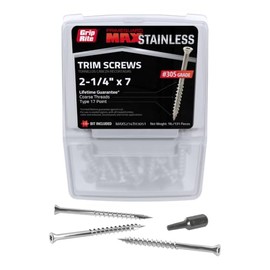 Grip Rite MAXS214TH3051 2-1/4 in. x #7 1 lb. 305 Stainless Steel Trim Head Screw (1 lb. Pack)