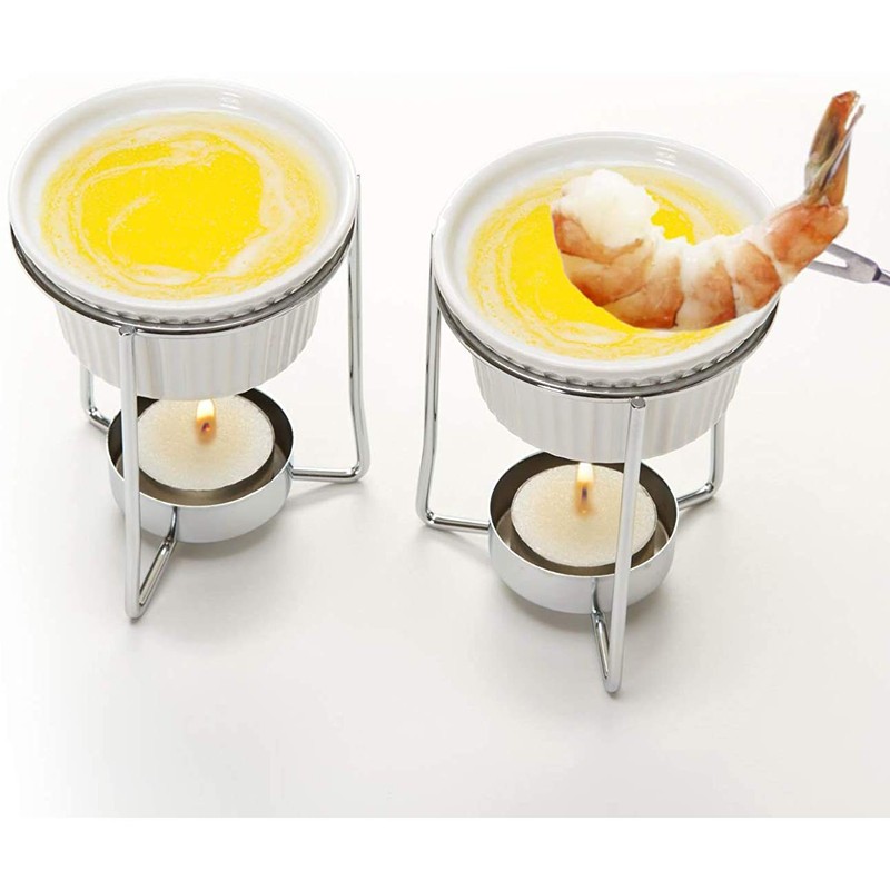 PrepWorks by Progressive 5-Ounce Ceramic Butter Warmer Home Fondue Set