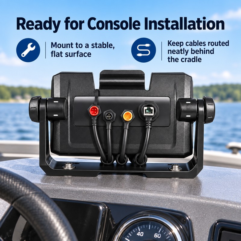 12-Pin Quick-Release Bail Mount for Fishfinder Installation – Adjustable Cradle