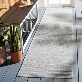 SAFAVIEH Courtyard Collection 2'2" x 9' Grey CY8403 Indoor/Outdoor Waterproof Easy Cleaning Patio Backyard Mudroom Runner Rug