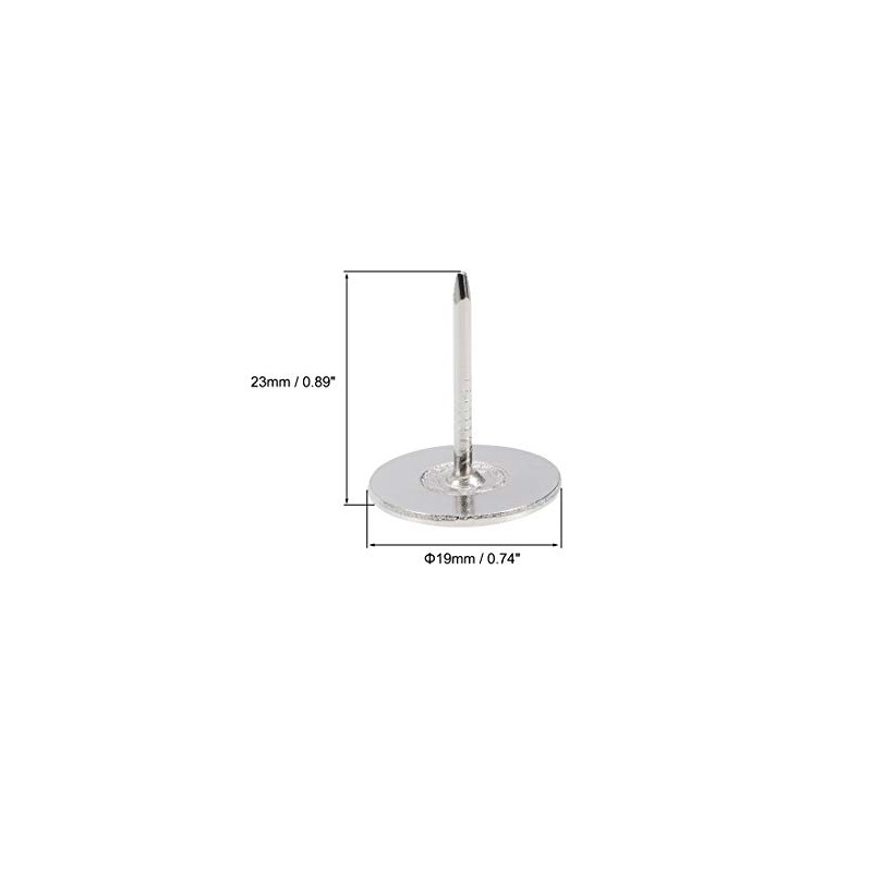 sourcing map Upholstery Nails 19 mm x 23 mm Flat
