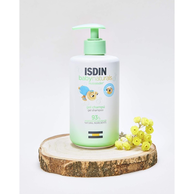 ISDIN Baby Naturals Shampoo para Bebé, con un 93% de