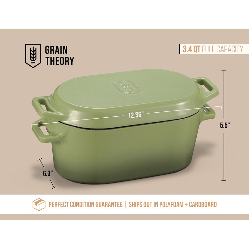 KooK Enameled Cast Iron Dutch Oven for Sourdough Bread Baking