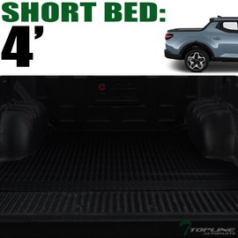 Black Rubber Diamond Plate Truck Bed Floor Mat Liner Compatible with 22-24 Santa Cruz 4 Feet (52.1") Bed