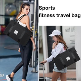 Gym Bag for Women Multiple Pockets Travel Duffle Tote Bag, Waterproof Weekender Overnight Bags for Women with Wet Compartment