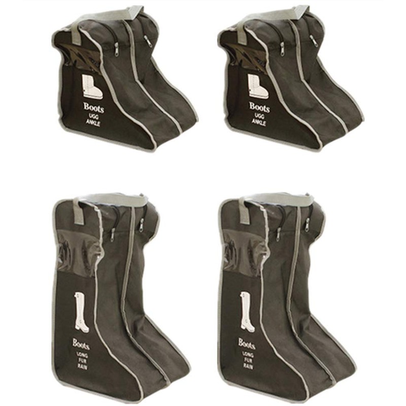 Portable 2 Pack Boots Storage,Short Boots Storage/Protector Bag, Boots Cover(Black)
