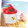 WOONEKY Cooling Ceramic Hamster Nest Mushroom Shape Pet Sleeping House