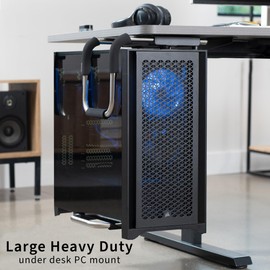 VIVO X-Large Heavy Duty Adjustable Computer CPU Tower Stand with Secure Locking, Holds up to 66 lbs, MOUNT-PC04L