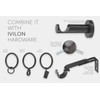 Ivilon Black Curtain Rods - Long Finial Design, 1 inch