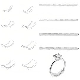 Invisible Ring Reducer, Ring Size Adjuster, Ring Sizes for Loose Rings, Suitable for All Rings (Pack of 12)
