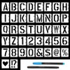 skytowards Pack of 42 Letter Stencils Painting Stencils Letters 10