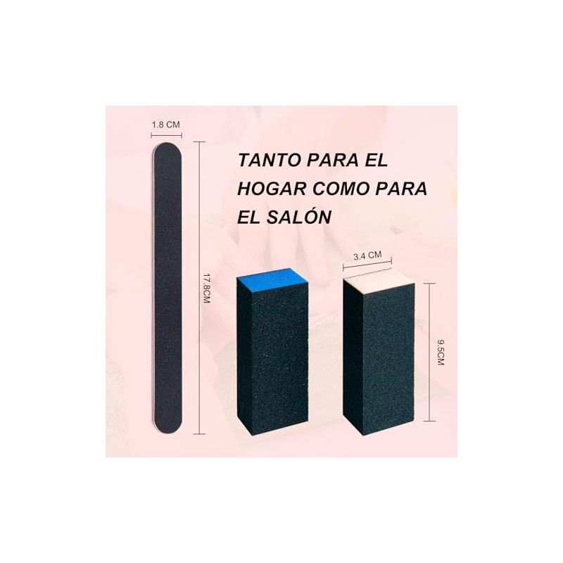 CGBE Lima de uñas,Nail Files and Buffer Manicure Tools Kit