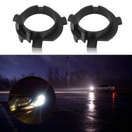 EVGATSAUTO H7 Headlight Bulb Aluminium Adapter Clips Holder Socket Suitable for K3 K4 K5 Sorento Greenway Sportage Veloster Coupé Nine Generations Santa Fe Black