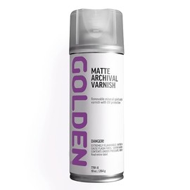 Matte Archival Varnish by GOLDEN, 10 oz. Aerosol Can, Professional Acrylic Varnish