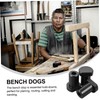 LALAFINA 3pcs Aluminum Alloy Bench Dog Clamp Workbench Short Stoppers