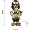 ZKSYLSM Shakespeare Bust Bronze Statue - 12 inches Resin Sculpture