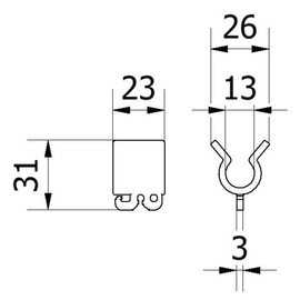 BAUZAUNWELT Plastic Line Holder Suitable for All Line Posts with Rope Guide - Pack of 25