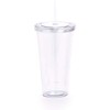 notrash2003 680 ml Smoothie Tumbler with Straw, Plastic, White