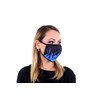3 Pk Printed Cool Blue Fire Multi Color Reusable Face