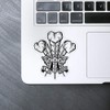 Medium 100mm 'Prince of Wales Feathers' Transparent/Clear Sticker Decal for