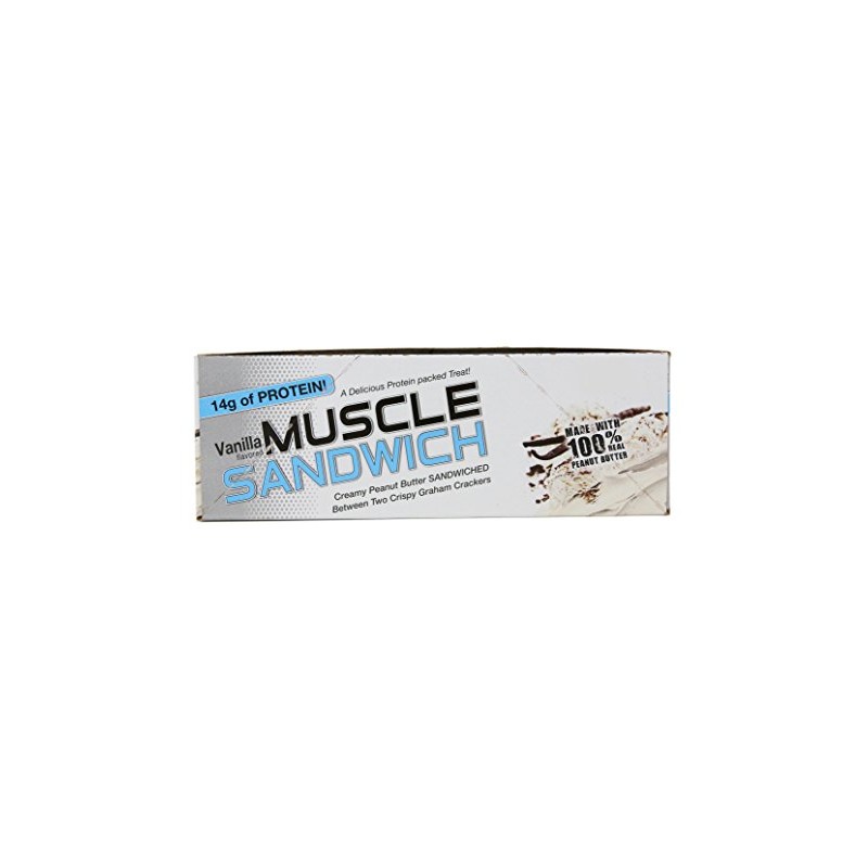 Muscle Foods Muscle Sandwich, Peanut Butter Vanilla, 12-Count Net wt.2.0