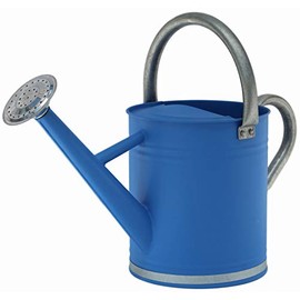 Gardener Select (W3003GT-DB-6) Metal Watering Can - Modern Indoor & Outdoor Watering Pot with Handles for Flowers/Plants (3.5 Liter, Blue)
