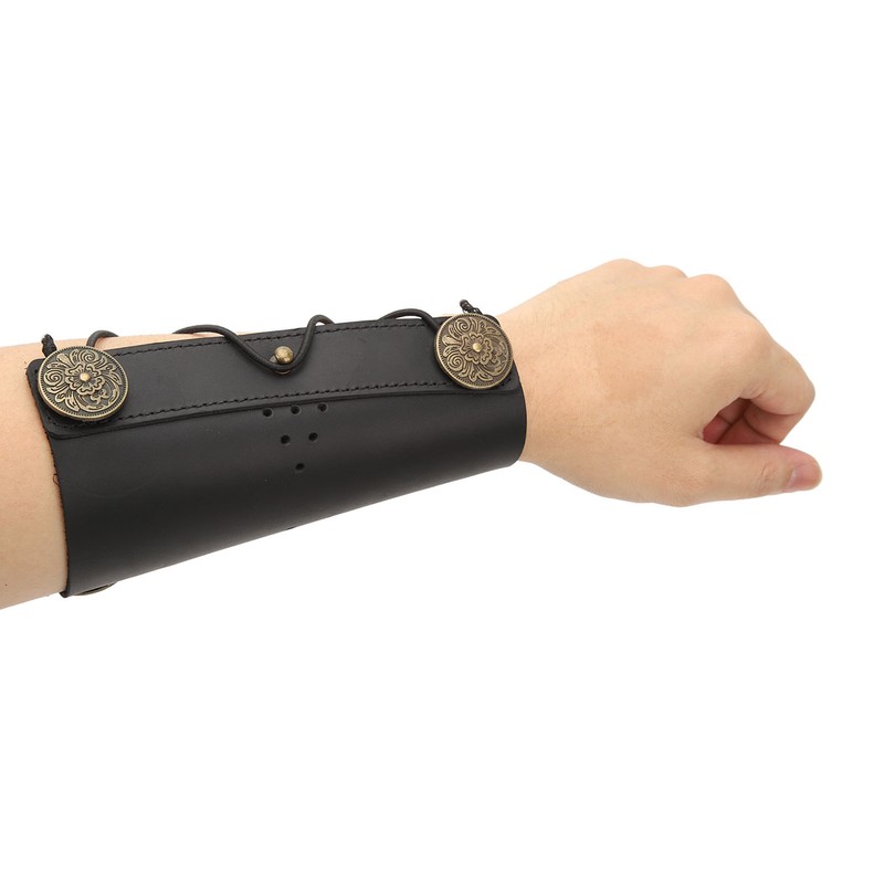 Archery Arm Guard Adjustable Strap Second Cowhide Arm Protector Pad